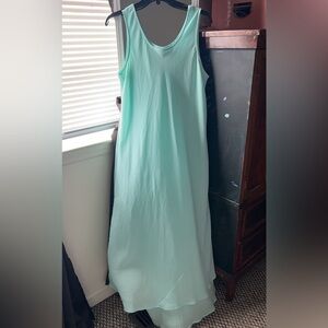 Long teal dress